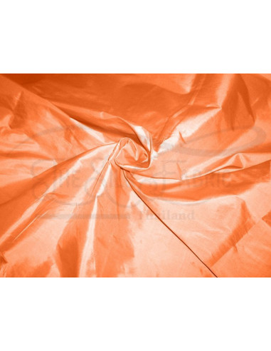 Deep carrot orange T251 Silk Taffeta Fabric